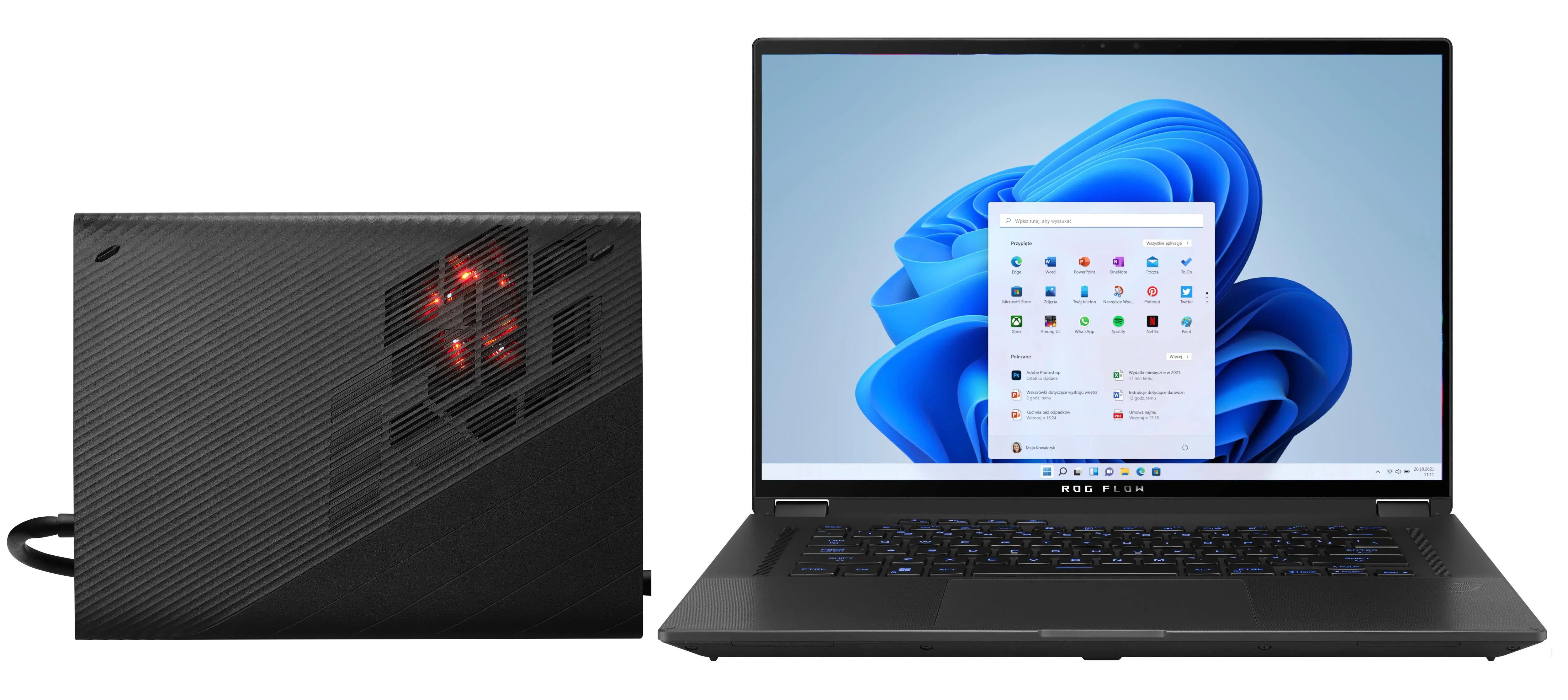 Laptop 2w1 ASUS ROG Flow X16 2022 GV601RW-M5048W 16" 165Hz R9 6900HS 32GB RAM 1TB Dysk SSD RTX3070Ti Win11 Szary