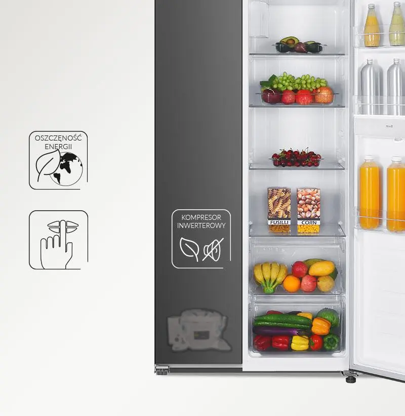 Lodówka MPM 439-SBS-15/ND Pełny No Frost 177cm Dystrybutor wody Inox