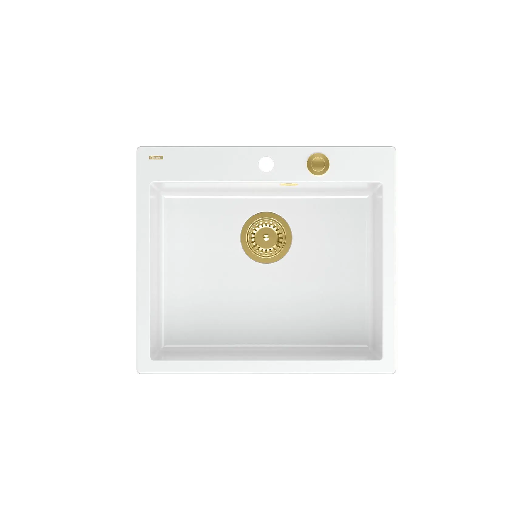 Zlewozmywak Quadron HB8304U1-G1 P2O Morgan 110 Granitowy Biały/Złoty