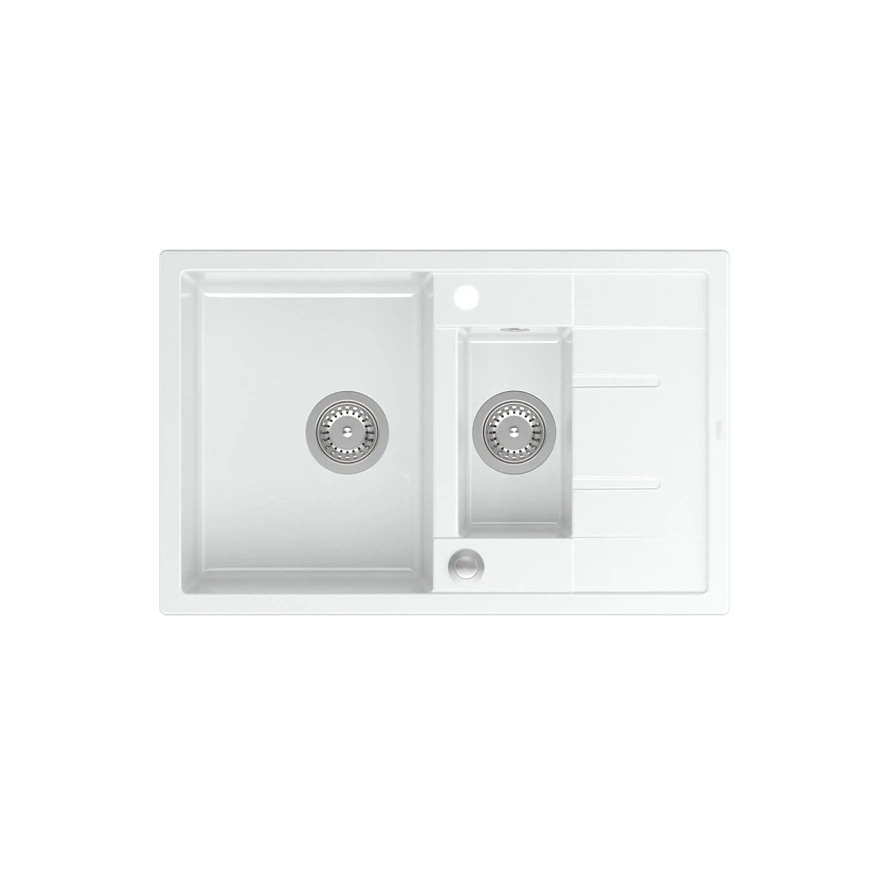 Zlewozmywak Quadron HB8224U1-BS P2O Morgan 156 Granitowy Biały/Stalowy