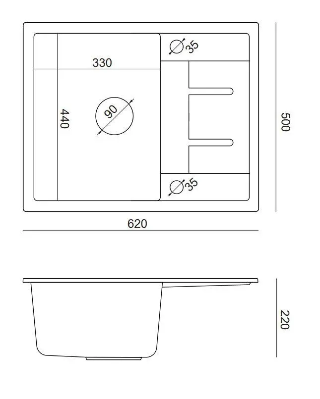 Zlewozmywak Quadron HB8210U8-C1 P2O Morgan 116 Granitowy Czarny metalik/Miedziany
