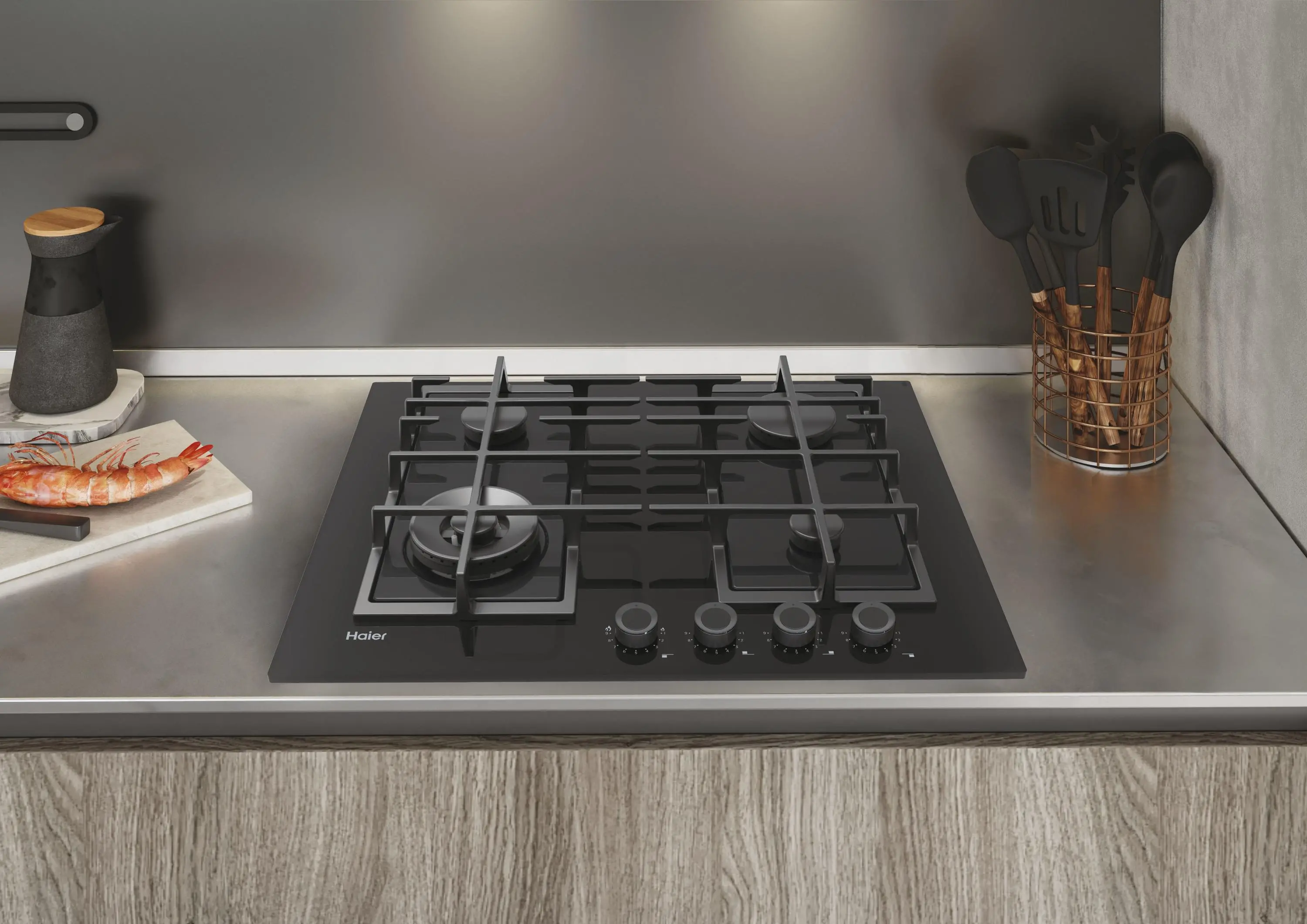 Płyta gazowa Haier Seria 4 Gas On Glass HAVG6BF4HB/1 59,5cm
