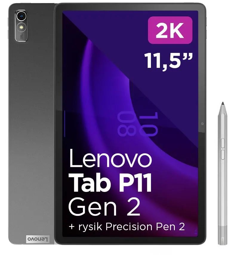 Tablet Lenovo Tab P11 (2nd Gen) TB350XU 11,5" 6/128GB LTE Storm Grey + Precision Pen 2 (2023)