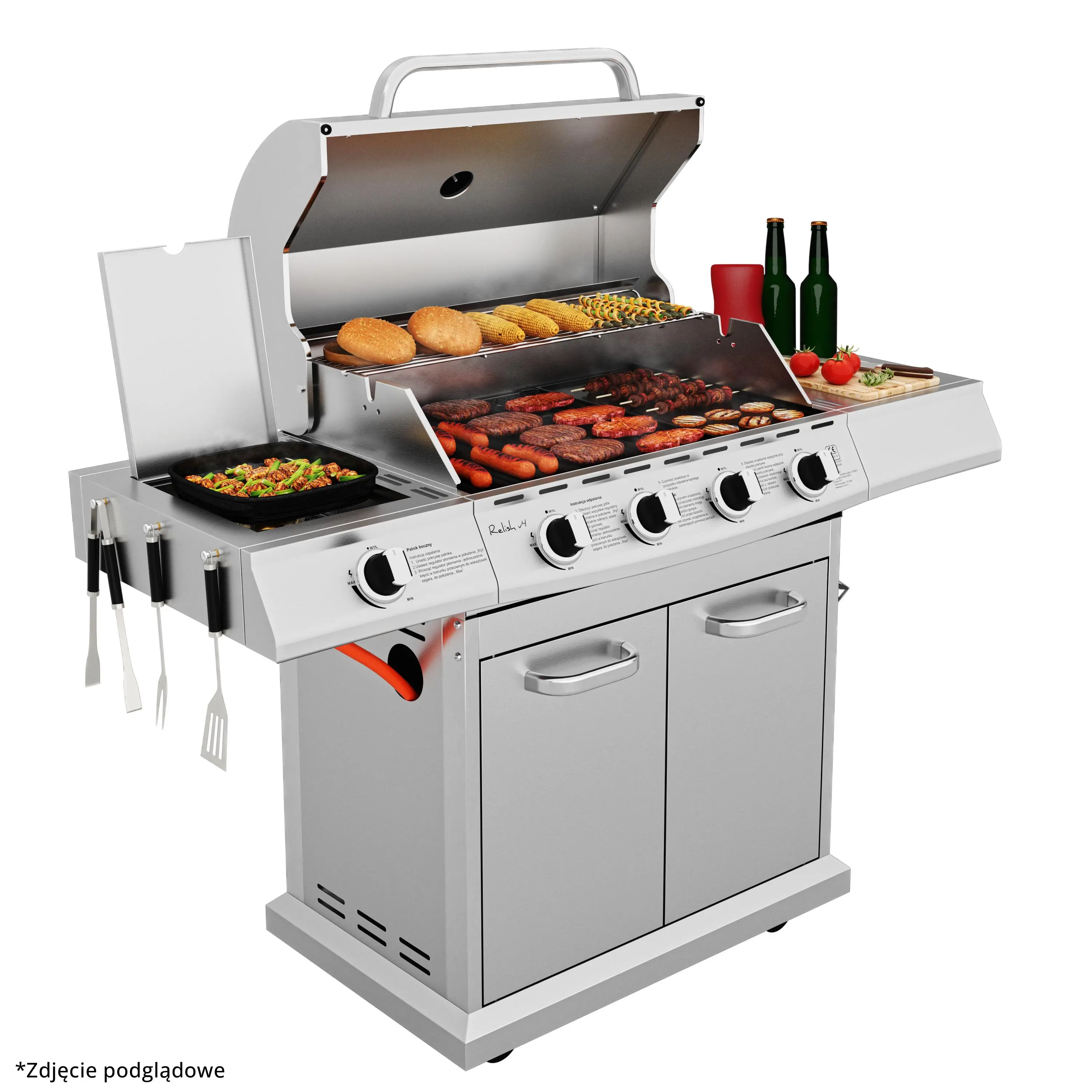 Grill gazowy Koler Relish v4 Srebrny
