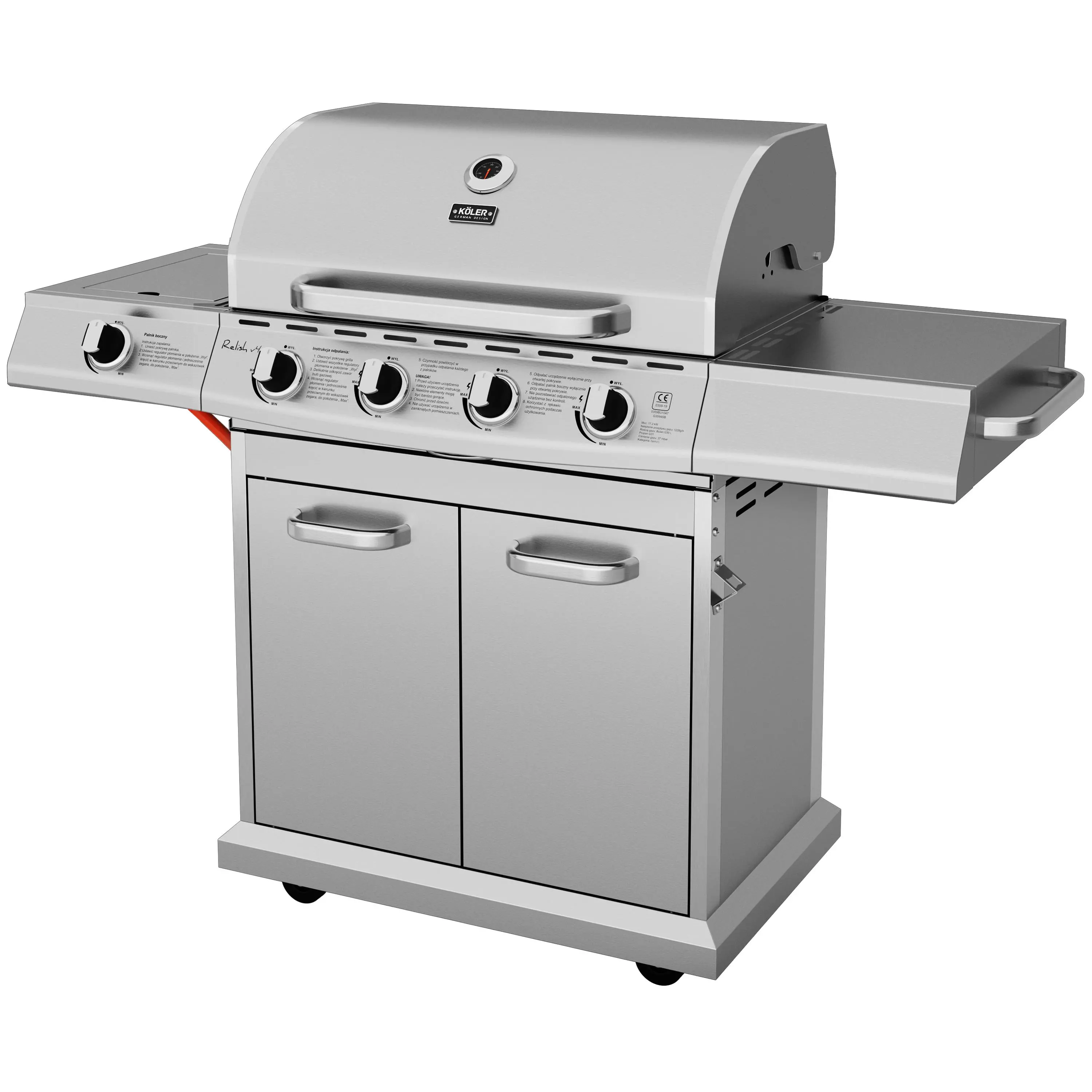 Grill gazowy Koler Relish v4 Srebrny