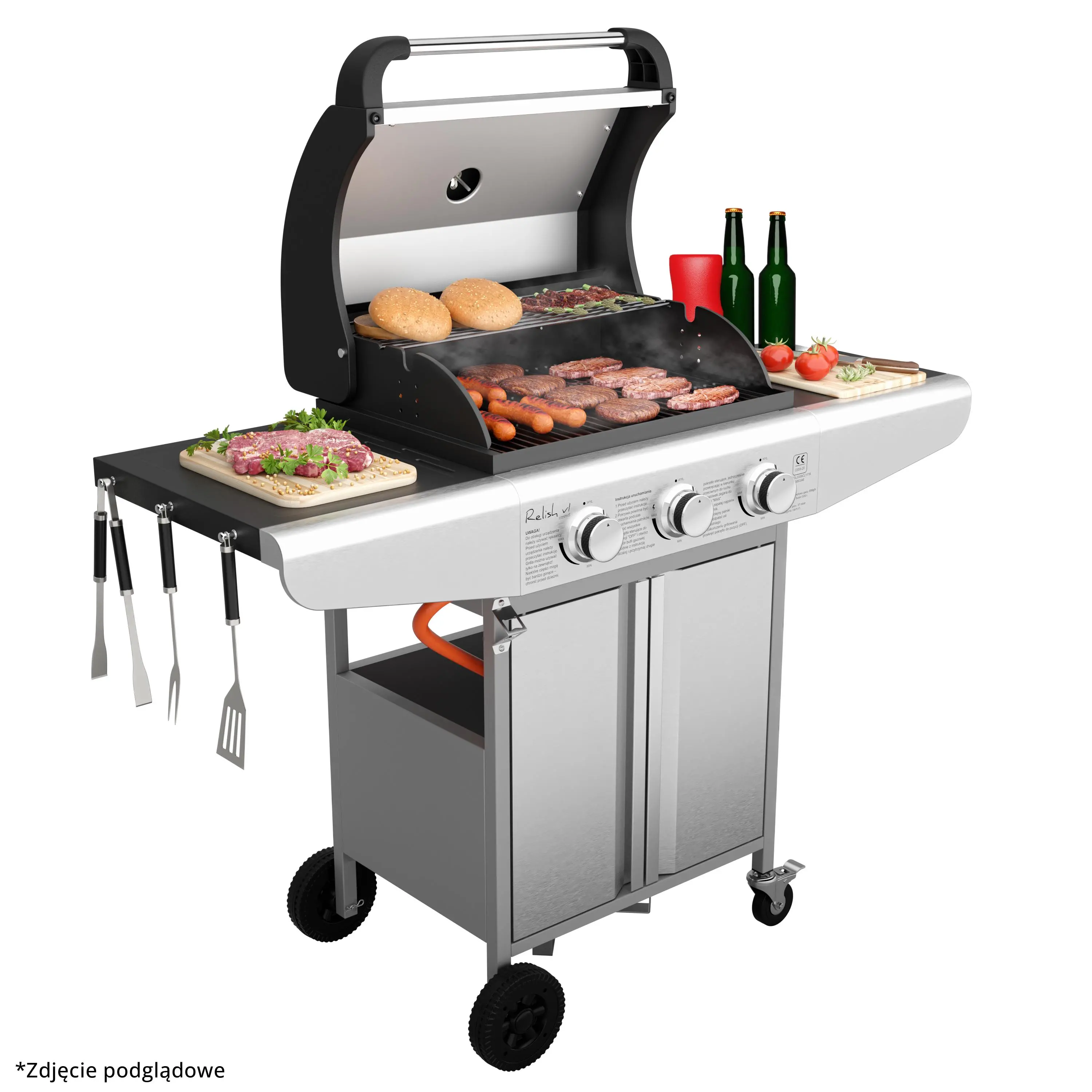 Grill gazowy Koler Relish v1 Compact Srebrny