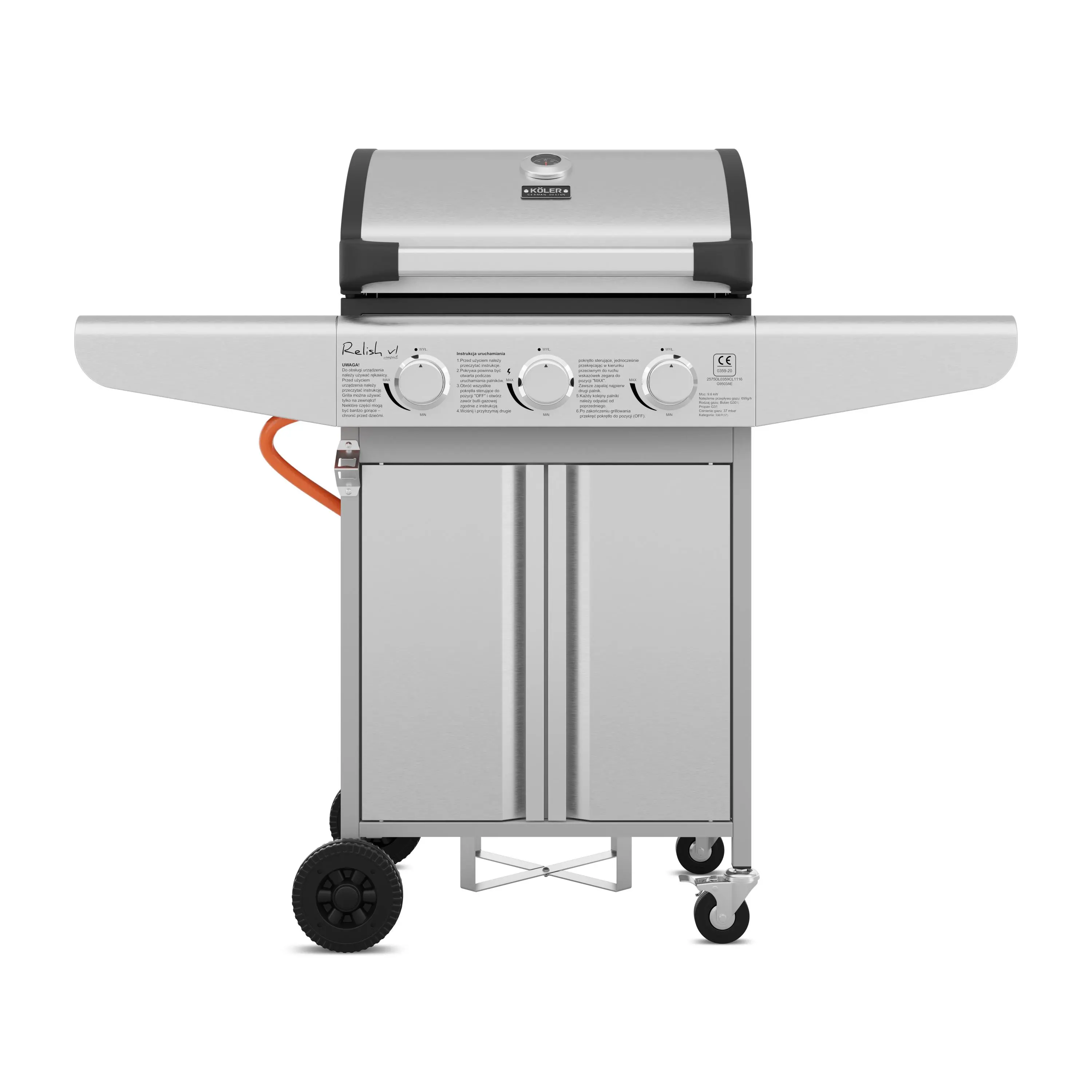 Grill gazowy Koler Relish v1 Compact Srebrny