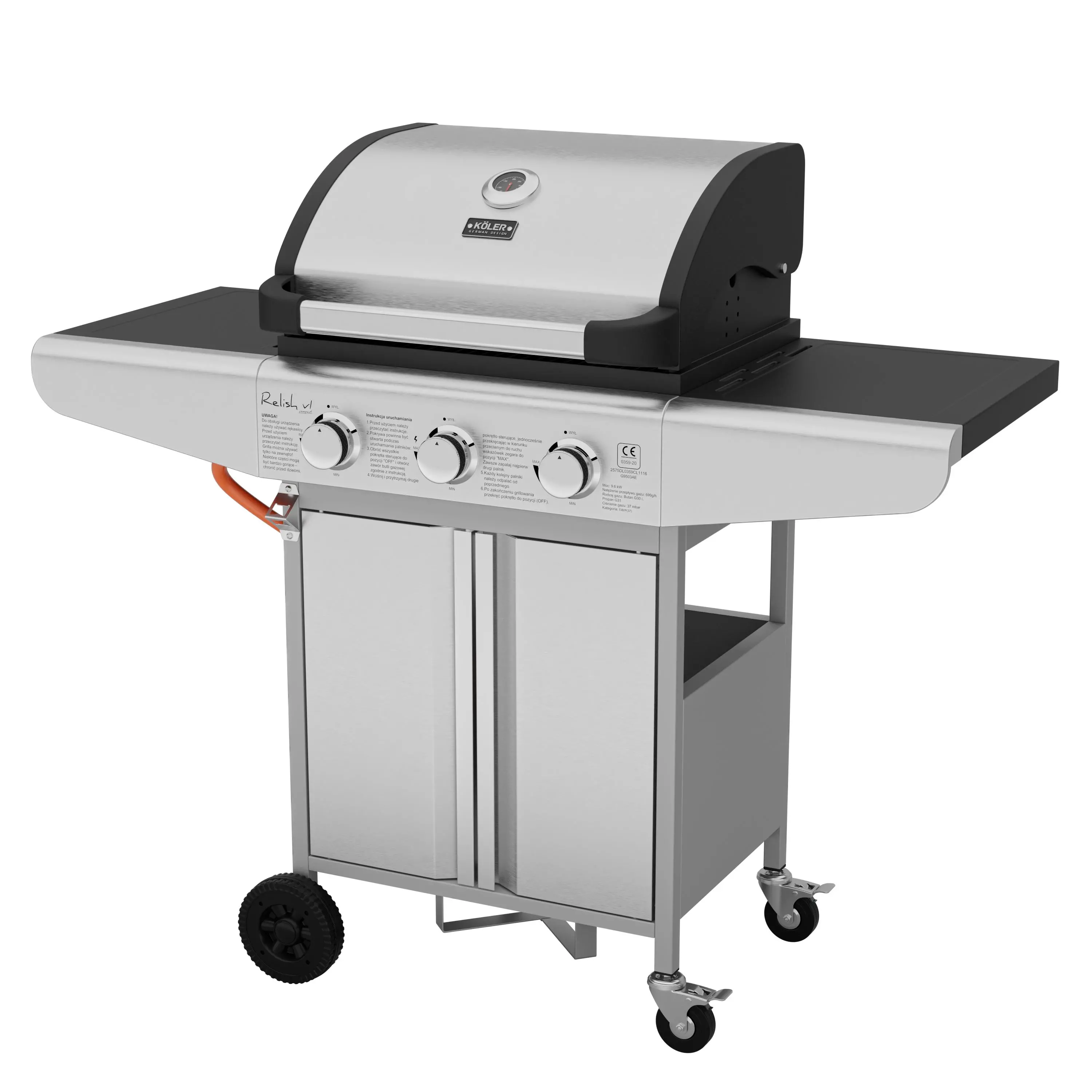 Grill gazowy Koler Relish v1 Compact Srebrny