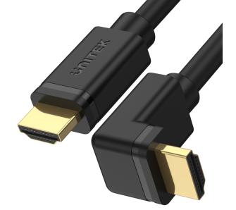 Kabel HDMI Unitek Y-C1002 Kątowy 3m Czarny