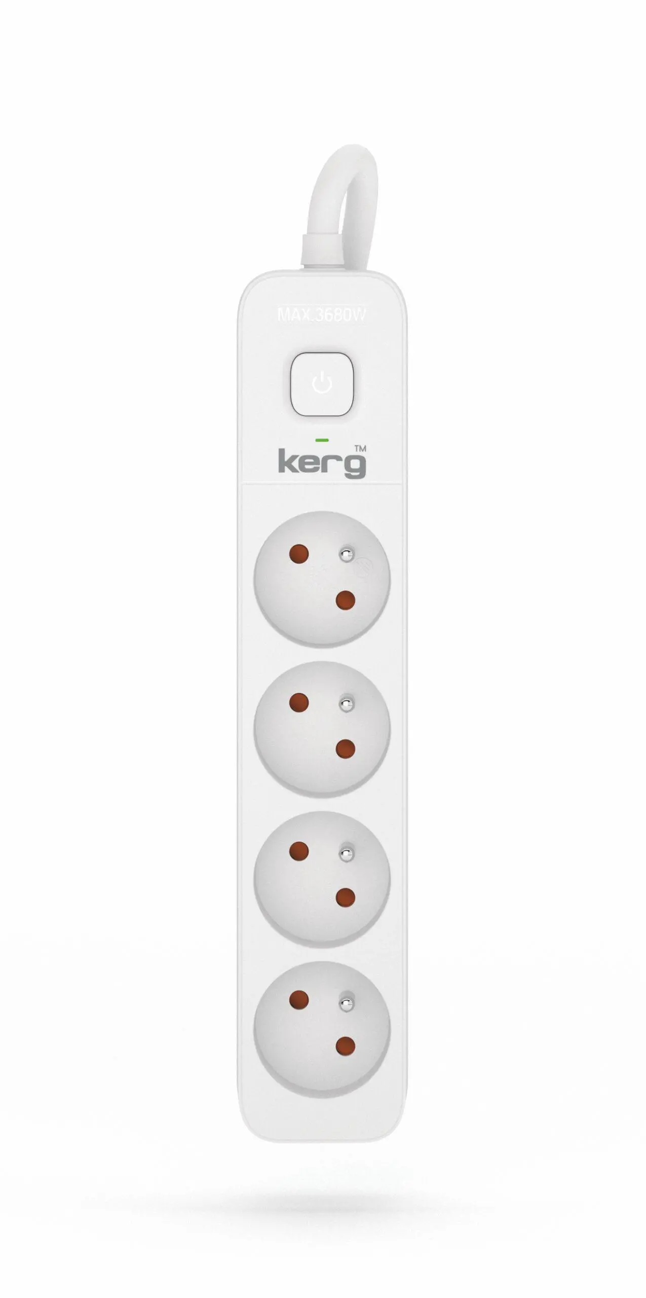 Przedłużacz Kerg M02395 4 gniazda 1,5m Biały