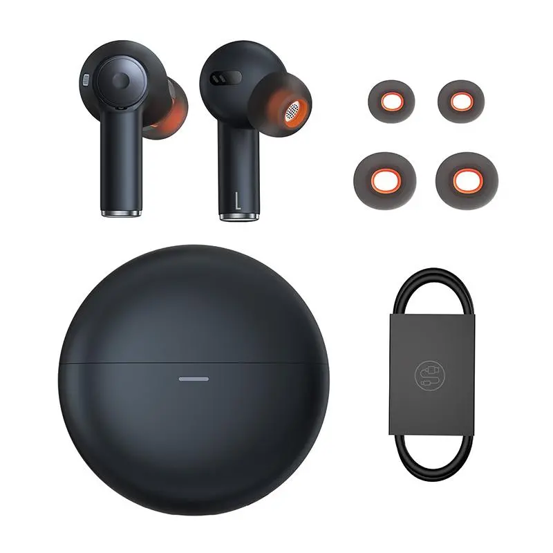 Słuchawki bezprzewodowe Baseus Bowie EX Dokanałowe Bluetooth 5.3 Czarny