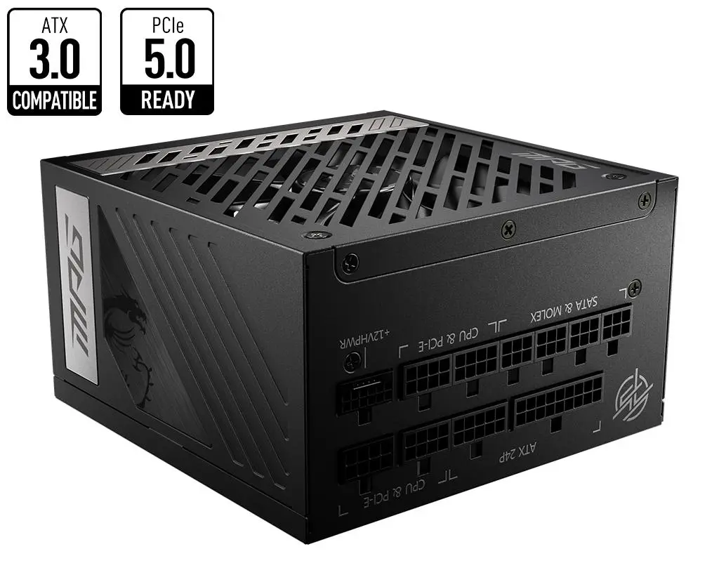 Zasilacz MSI MPG A850G PCIE5 850W 80+ Gold Czarny