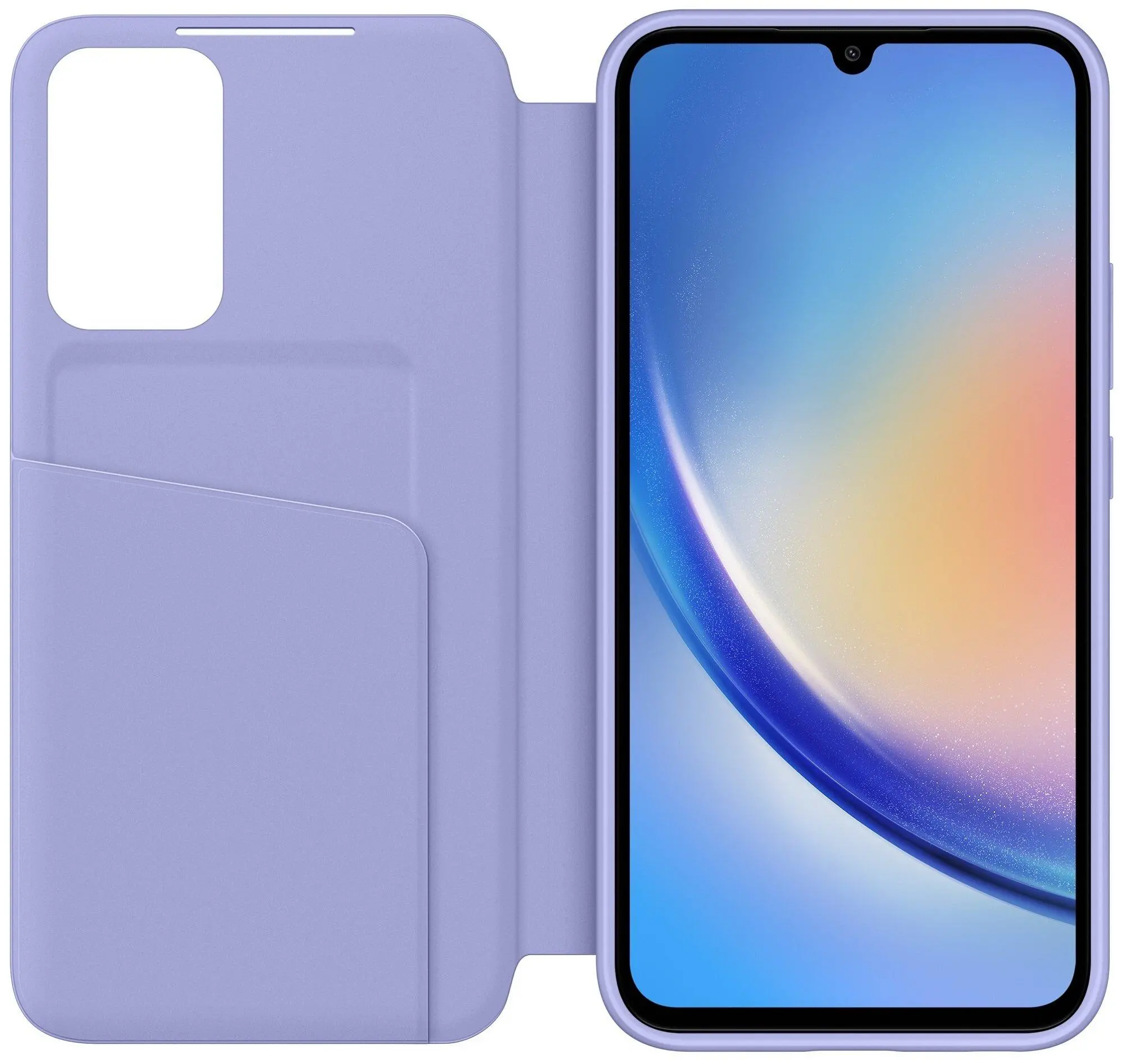 Etui Samsung Smart S View Wallet Cover do Galaxy A34 Jagodowy