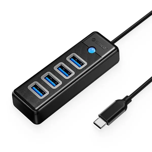 Hub USB Orico PW4U-C3-015-BK-EP USB-C 4x USB-A 3.1 Czarny