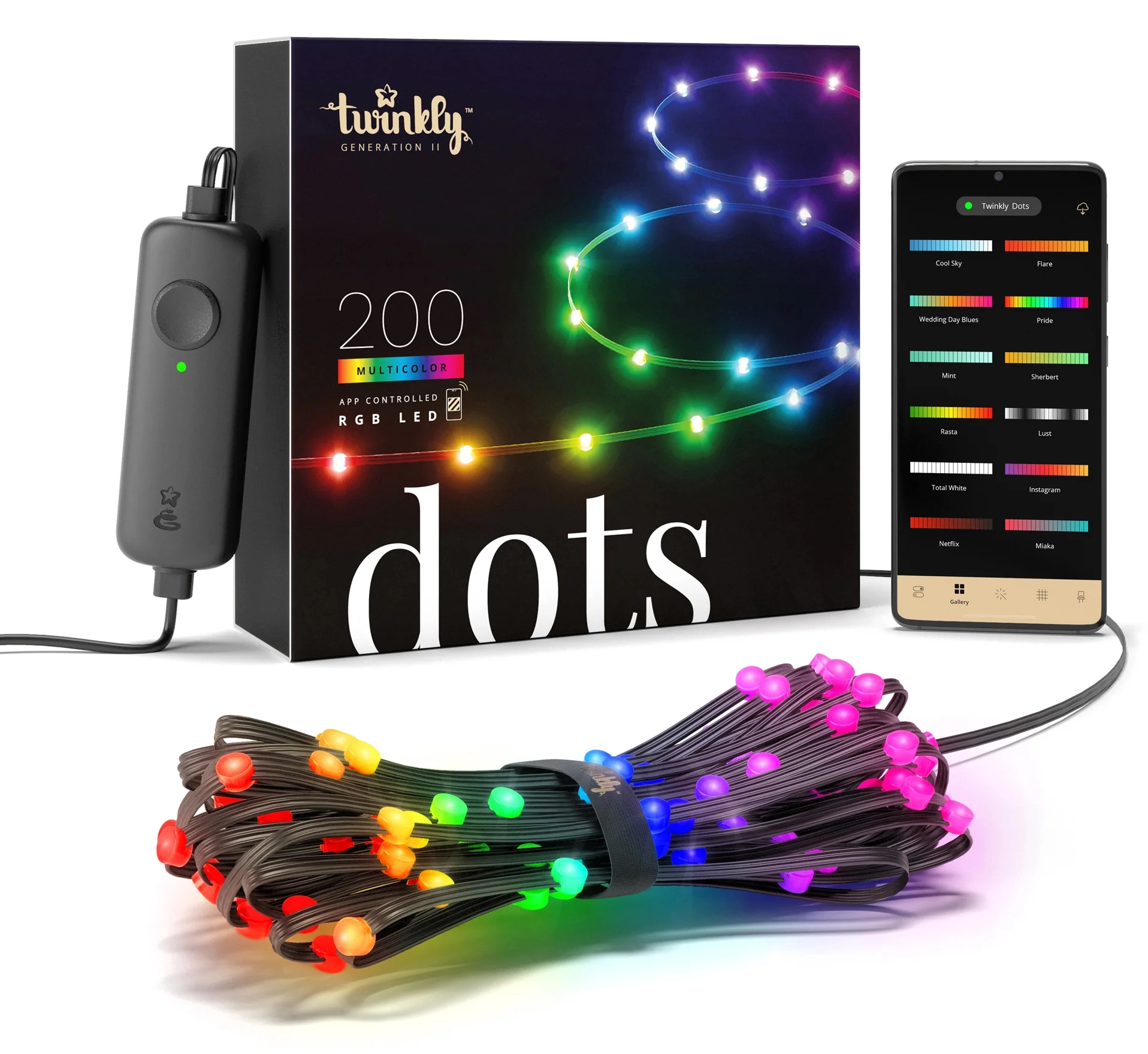 Taśma LED Twinkly Dots 200 RGB LED 10m