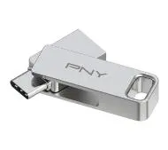 PNY Duo Link 64GB USB 3.2 Typ C / USB 3.2 Srebrny