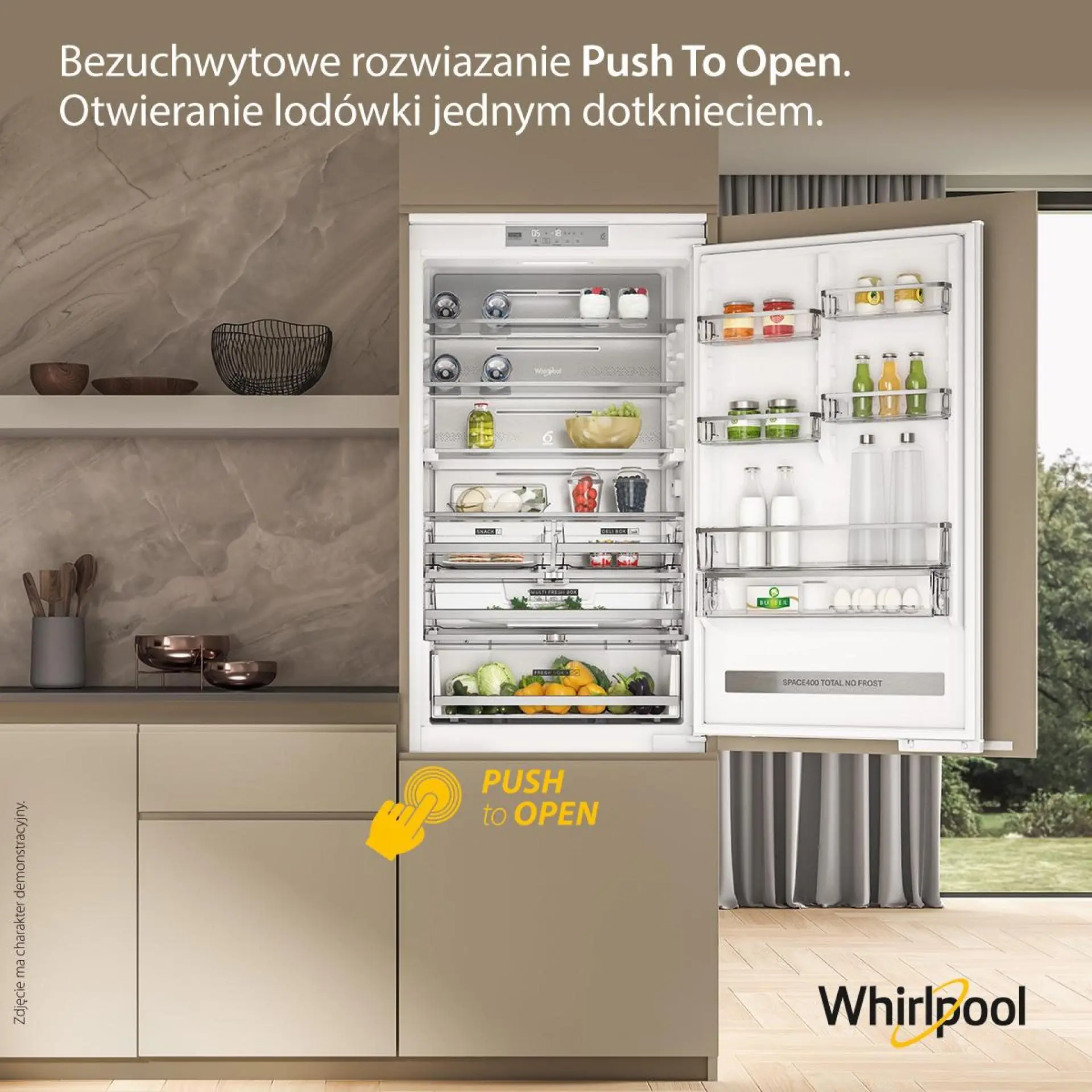 Lodówka Whirlpool WH SP70 T232 P Pełny No Frost 193,5cm Szuflada z kontrolą wilgotności