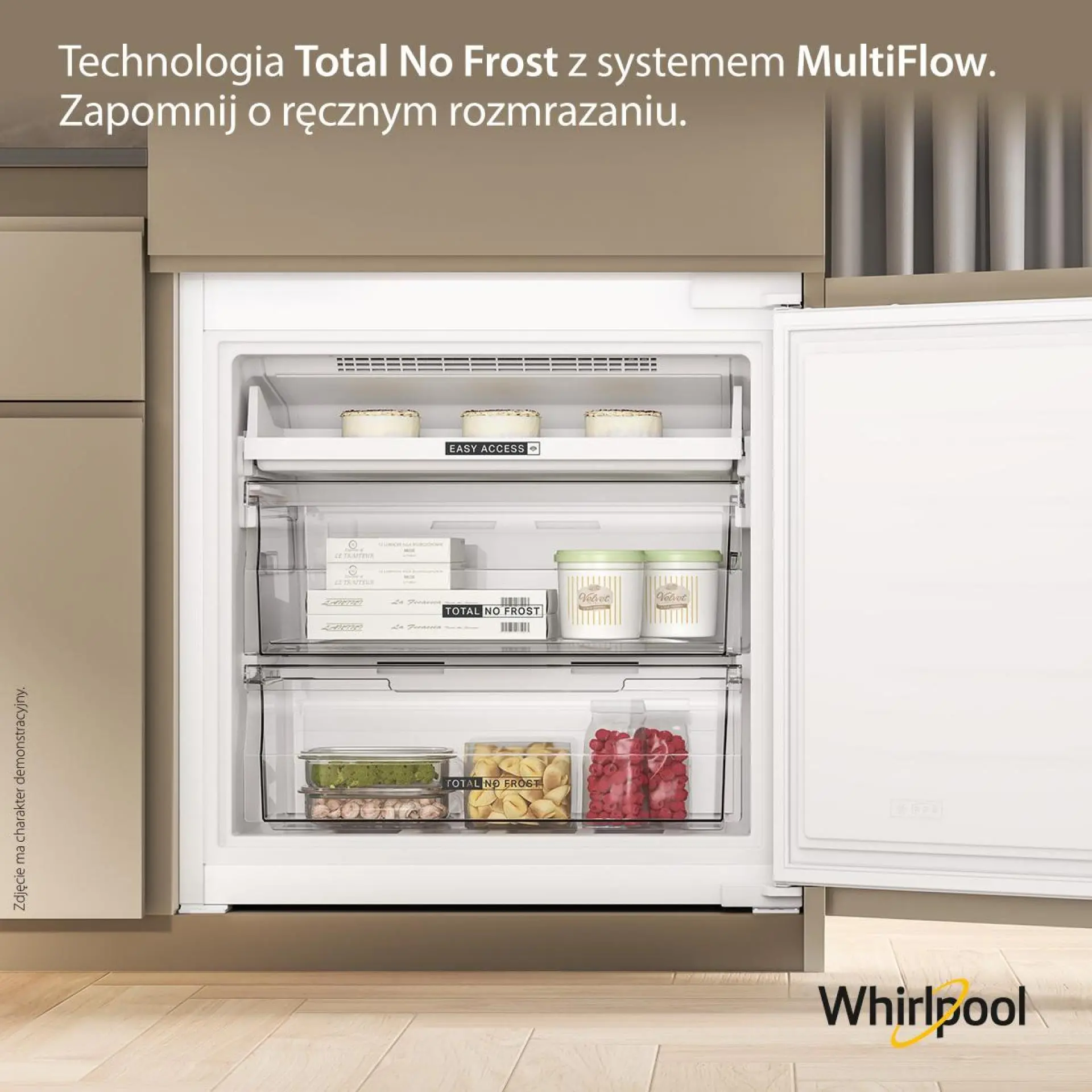 Lodówka Whirlpool WH SP70 T232 P Pełny No Frost 193,5cm Szuflada z kontrolą wilgotności