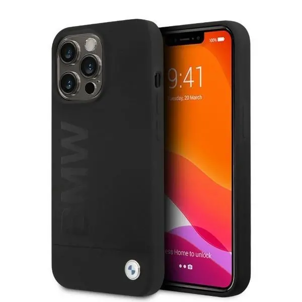 Etui BMW Silicone Signature Logo Magsafe BMHMP13LSLBLBK do iPhone 13 Pro / 13