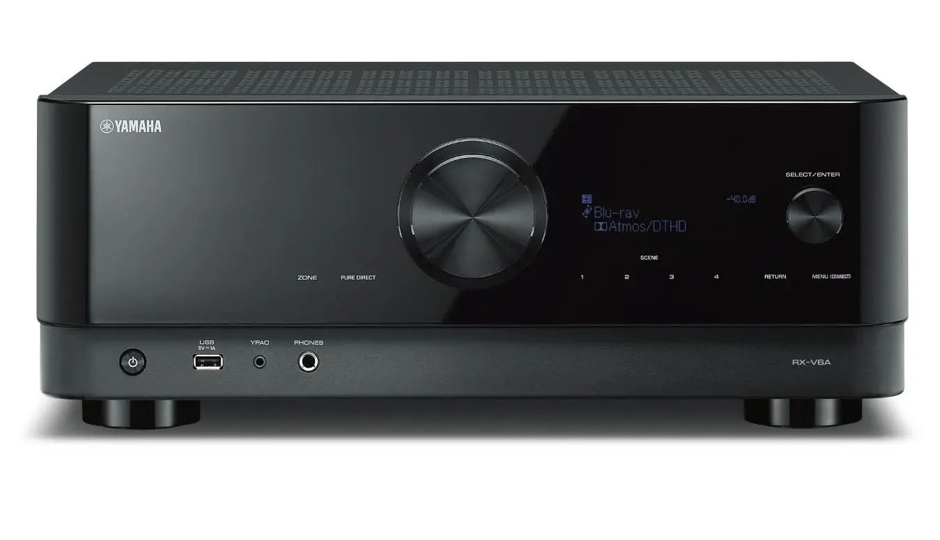 Zestaw stereo Yamaha MusicCast RX-V6A Czarny, Indiana Line Nota 550 X Czarny dąb