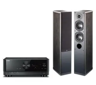 Стерео набір Yamaha MusicCast RX-V6A Czarny, Indiana Line Nota 550 X Czarny dąb