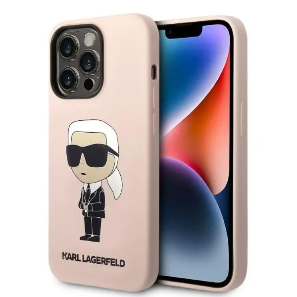Etui Karl Lagerfeld Silicone Ikonik Magsafe KLHMP14XSNIKBCP do iPhone 14 Pro Max