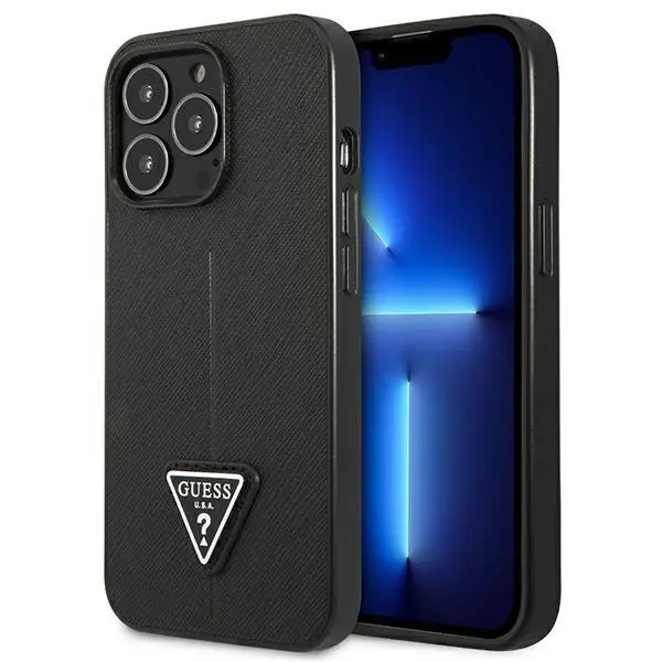 Etui Guess Saffiano Triangle Logo GUHCP14XPSATLK do iPhone 14 Pro Max
