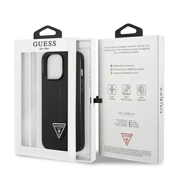 Etui Guess Saffiano Triangle Logo GUHCP14XPSATLK do iPhone 14 Pro Max
