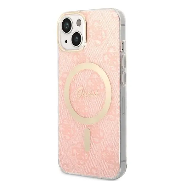 Zestaw Guess GUBPP14MH4EACSP ładowarka indukcyjna + etui Magsafe do iPhone 14 Plus