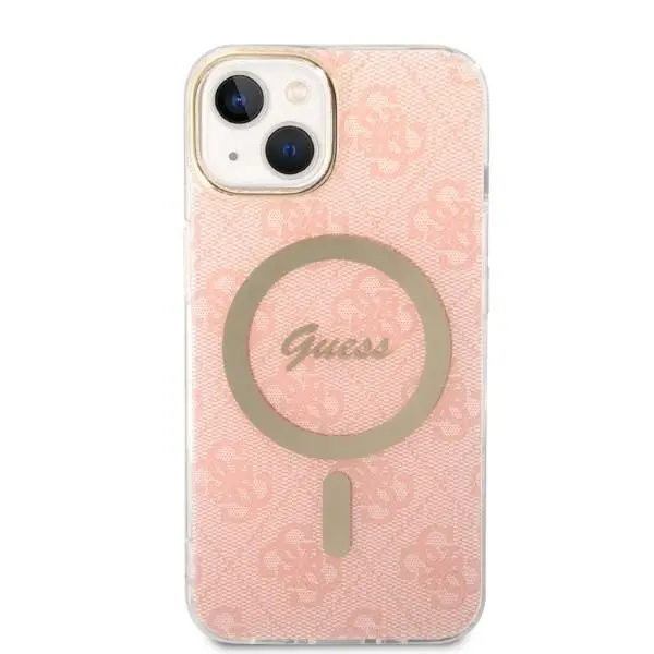 Zestaw Guess GUBPP14MH4EACSP ładowarka indukcyjna + etui Magsafe do iPhone 14 Plus