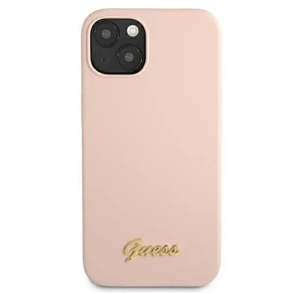 Etui Guess Silicone Script Gold Logo Magsafe GUHMP13MLSLMGLP do iPhone 13