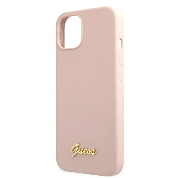 Etui Guess Silicone Script Gold Logo Magsafe GUHMP13MLSLMGLP do iPhone 13
