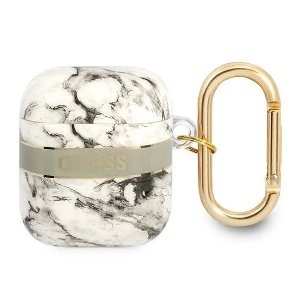 Etui na słuchawki Guess Marble Strap Collection GUA2HCHMAG do AirPods Szary