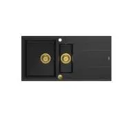 Quadron HQE510050U7_PVDG1 P2O Evan 156 Granitowy Czarny mat/Złoty
