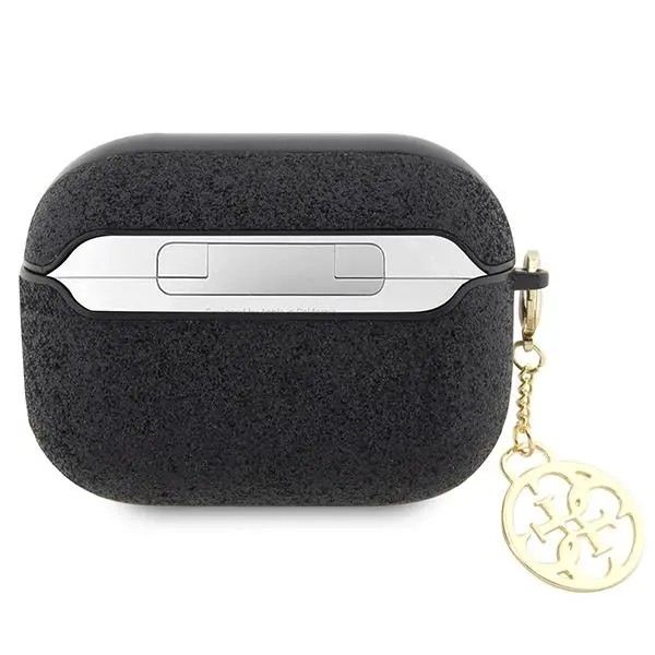 Etui na słuchawki Guess Glitter Flake 4G Charm GUAP2GLGSHK do AirPods Pro 2 Czarny