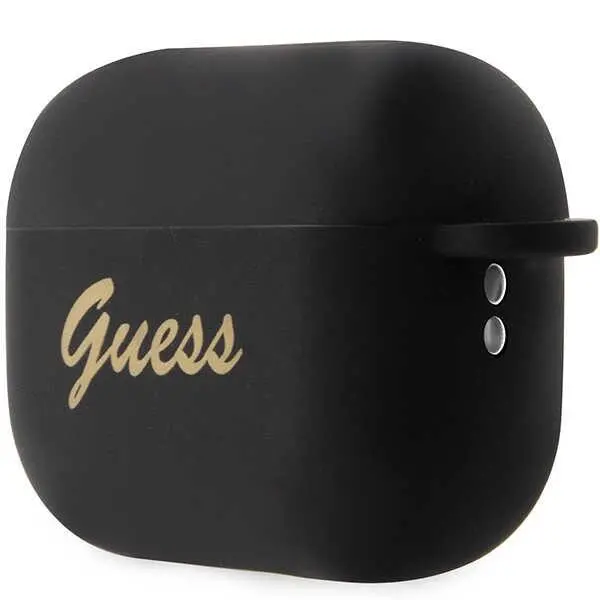 Etui na słuchawki Guess Silicone Charm Heart Collection GUAP2LSCHSK do AirPods Pro 2 Czarny