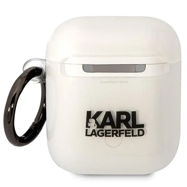 Etui na słuchawki Karl Lagerfeld Ikonik Choupette do Airpods 1/2 Przezroczysty