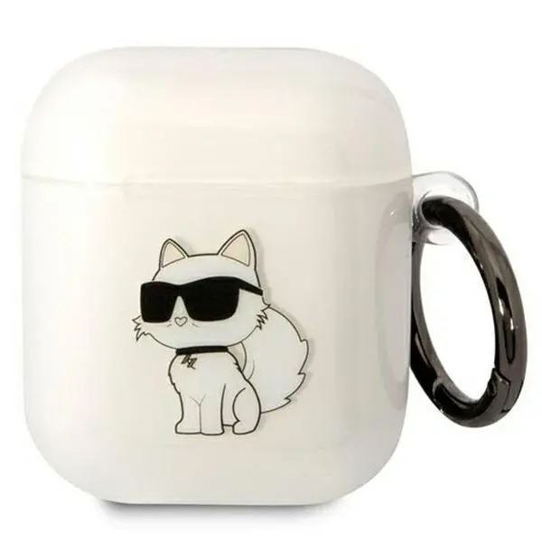 Etui na słuchawki Karl Lagerfeld Ikonik Choupette do Airpods 1/2 Przezroczysty