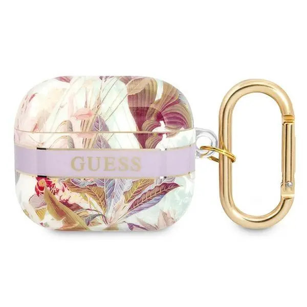 Etui na słuchawki Guess Flower Strap Collection do AirPods 3 Wielokolorowy