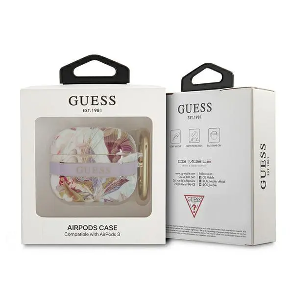 Etui na słuchawki Guess Flower Strap Collection do AirPods 3 Wielokolorowy