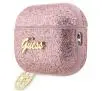 Etui na słuchawki Guess Glitter Flake 4G Charm GUAP2GLGSHP do AirPods Pro 2 Rózowy
