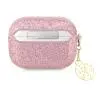 Etui na słuchawki Guess Glitter Flake 4G Charm GUAP2GLGSHP do AirPods Pro 2 Rózowy