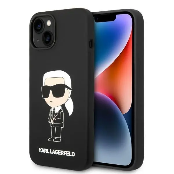 Etui Karl Lagerfeld Silicone Ikonik Magsafe KLHMP14MSNIKBCK do iPhone 14 Plus