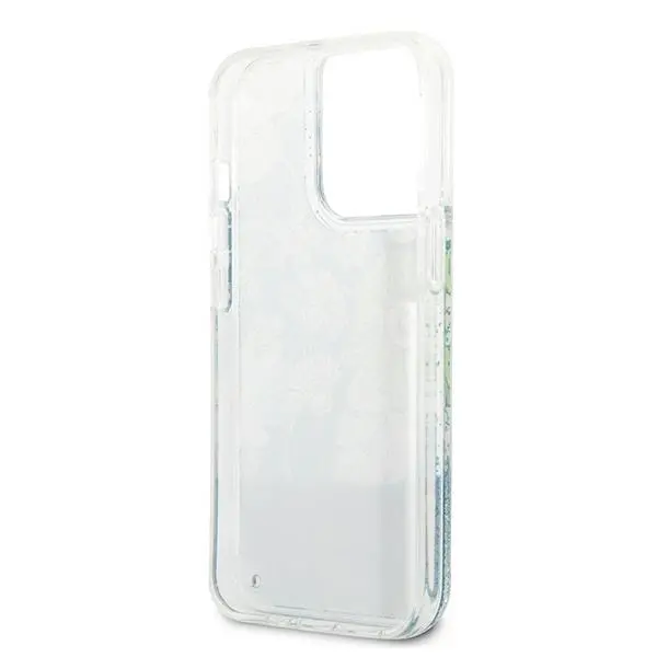 Etui Guess Flower Liquid Glitter GUHCP13XLFLSN do iPhone 13 Pro Max