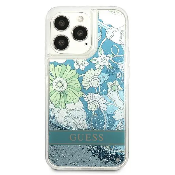 Etui Guess Flower Liquid Glitter GUHCP13XLFLSN do iPhone 13 Pro Max