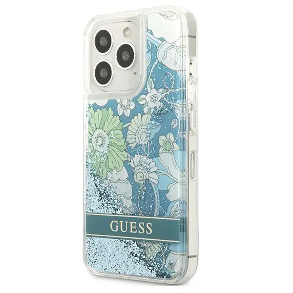 Etui Guess Flower Liquid Glitter GUHCP13XLFLSN do iPhone 13 Pro Max