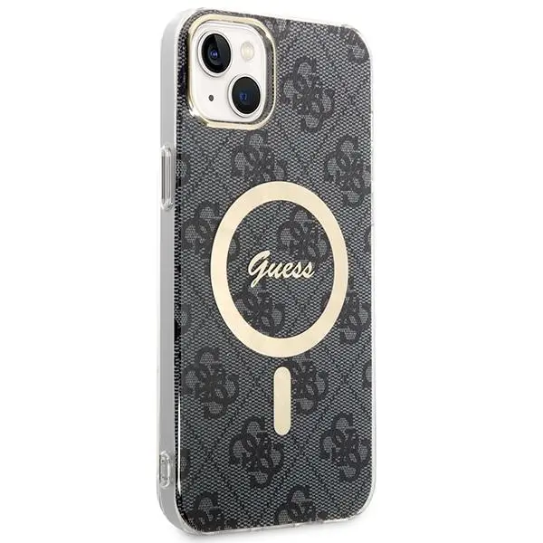 Zestaw Guess GUBPP14MH4EACSK ładowarka indukcyjna + etui 4G Print MagSafe do iPhone 14 Plus