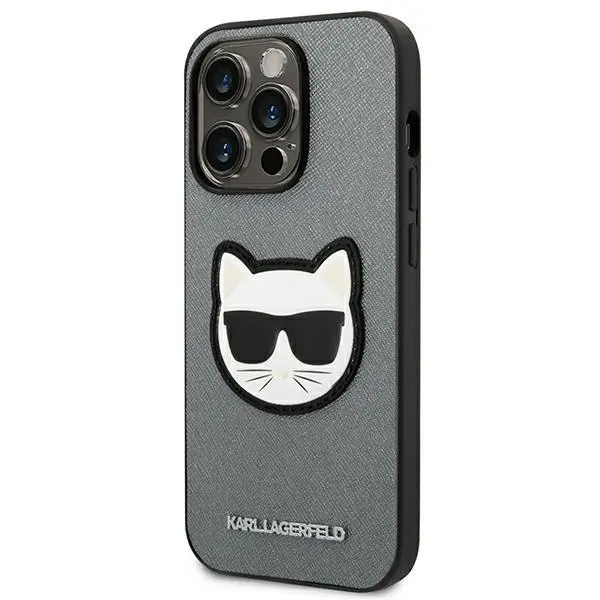 Etui Karl Lagerfeld Saffiano Choupette Head Patch KLHCP14LSAPCHG do iPhone 14 Pro