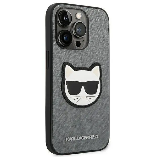 Etui Karl Lagerfeld Saffiano Choupette Head Patch KLHCP14LSAPCHG do iPhone 14 Pro