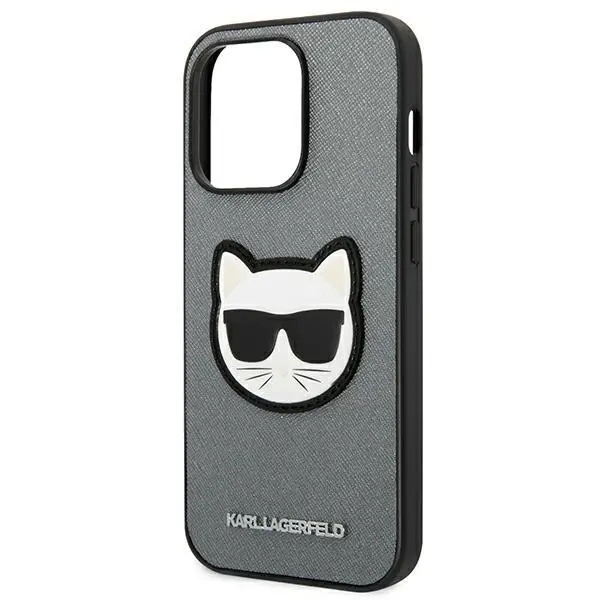 Etui Karl Lagerfeld Saffiano Choupette Head Patch KLHCP14LSAPCHG do iPhone 14 Pro